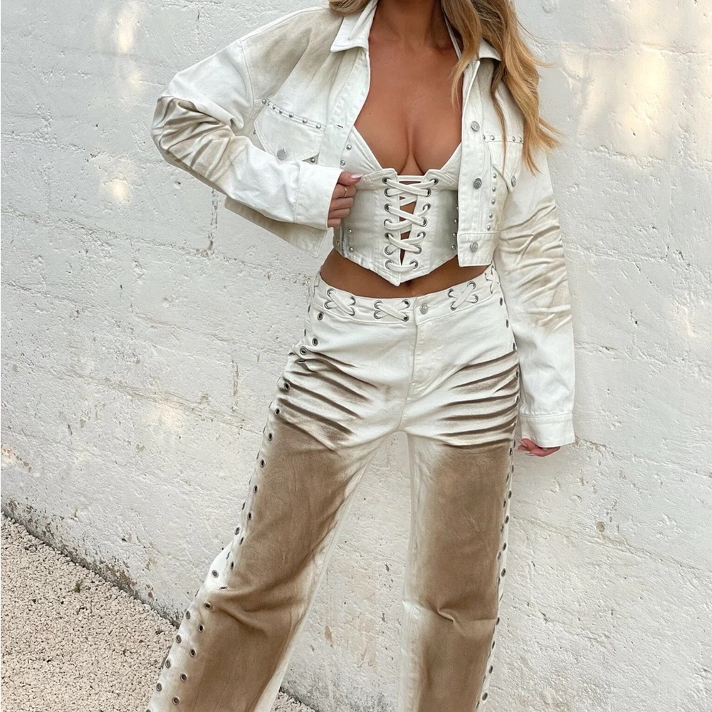 Outcast Parker White Denim Jacket and Jeans
